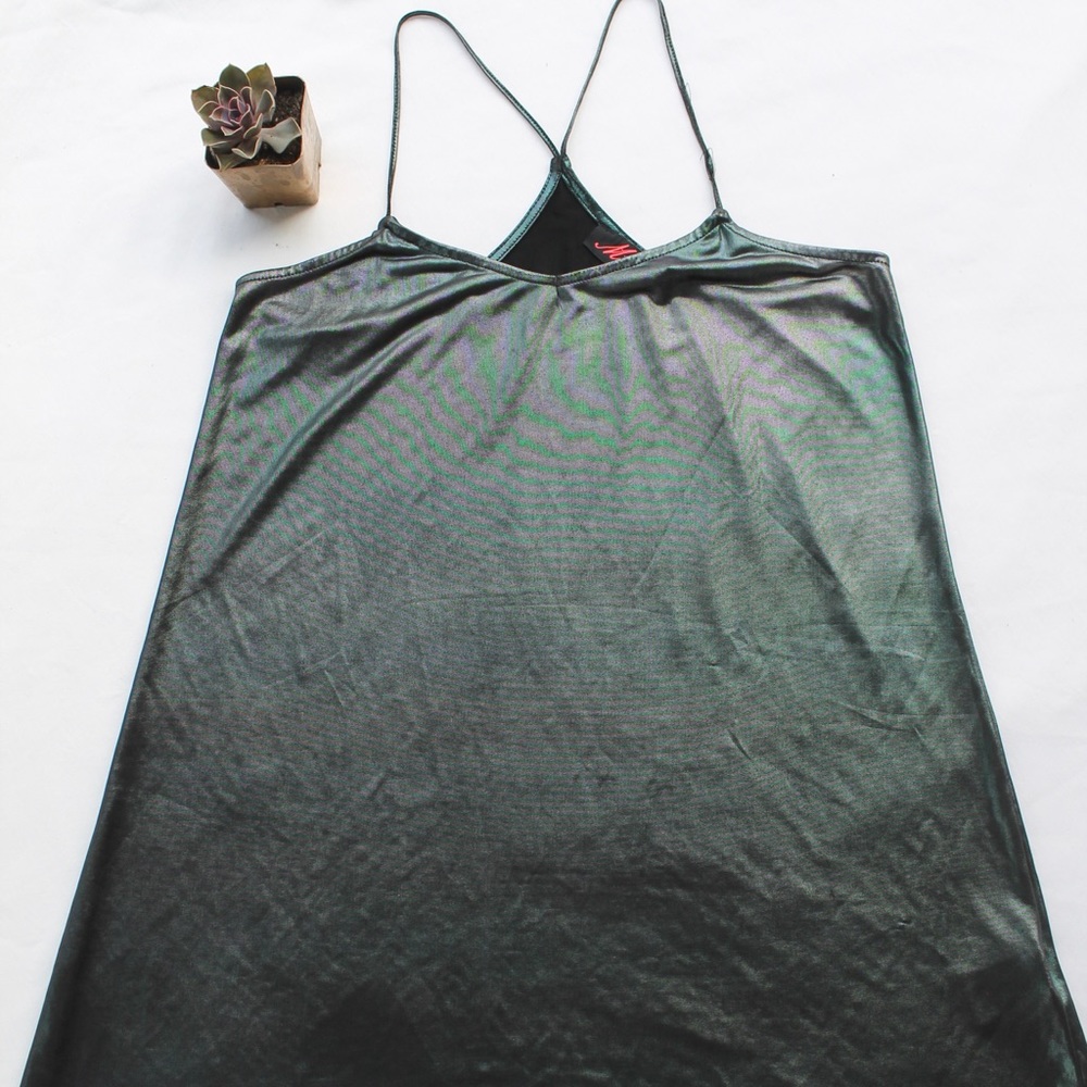 OIL SLICK MINI DRESS